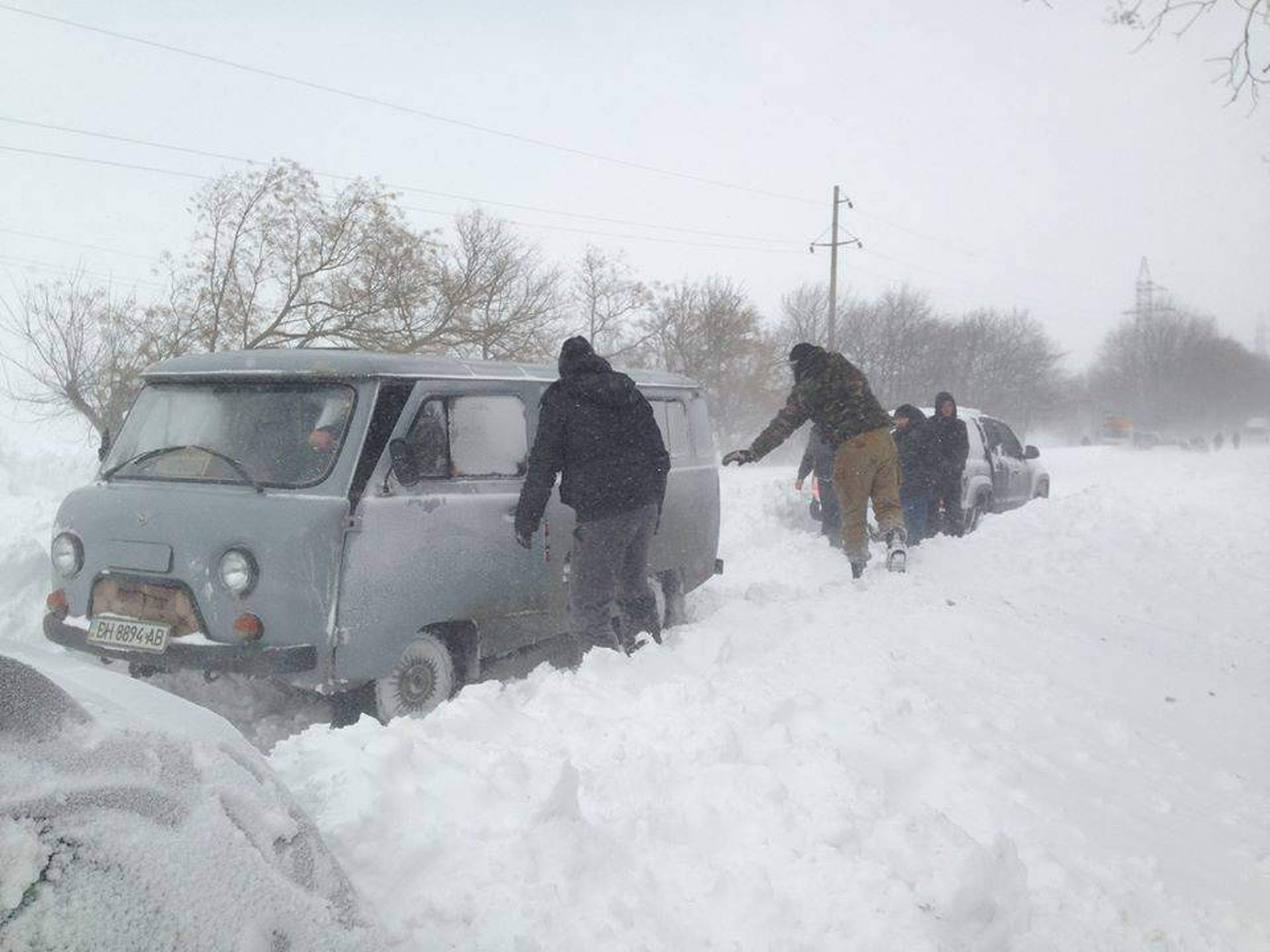 Снегопад в Одессе: январь 2016