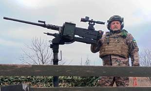 Воїн з херсонської бригади збив свій перший шахед з кулемета