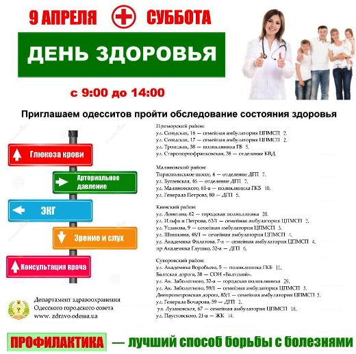 День здоровья в медучреждениях Одессы